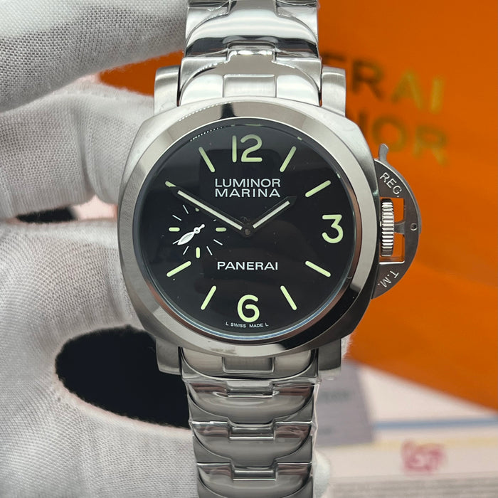 Panerai Luminor Marina Black Dial Stainless Steel 44MM Watch