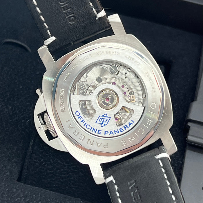 Panerai Luminor Marina Black Dial Automatic Leather Strap 44MM Watch