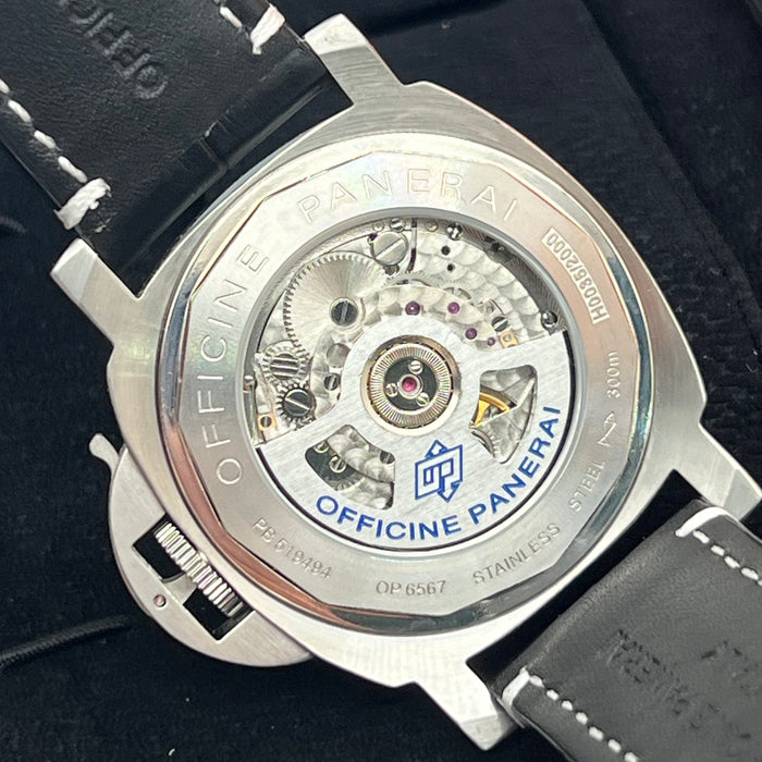 Panerai Luminor Marina Black Dial 44MM Leather Strap Watch