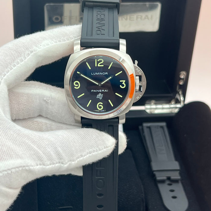 Panerai Luminor Classic Black Dial 44MM Rubber Strap Watch