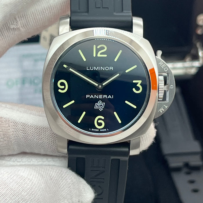 Panerai Luminor Classic Black Dial 44MM Rubber Strap Watch