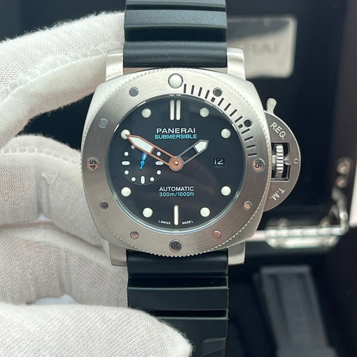 Panerai Submersible PAM Series 300M Automatic 44MM Rubber Strap Watch