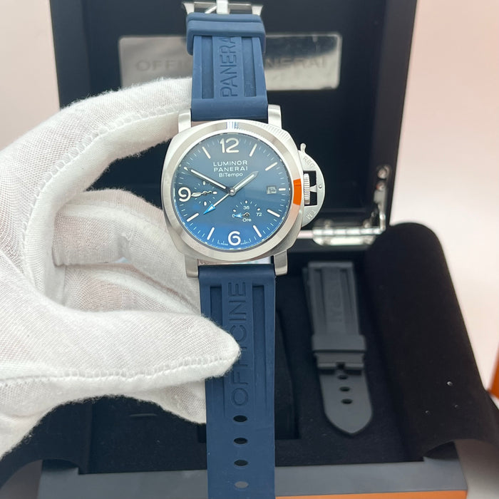 Panerai Luminor BiTempo PAM Blue Dial Automatic 44MM Watch