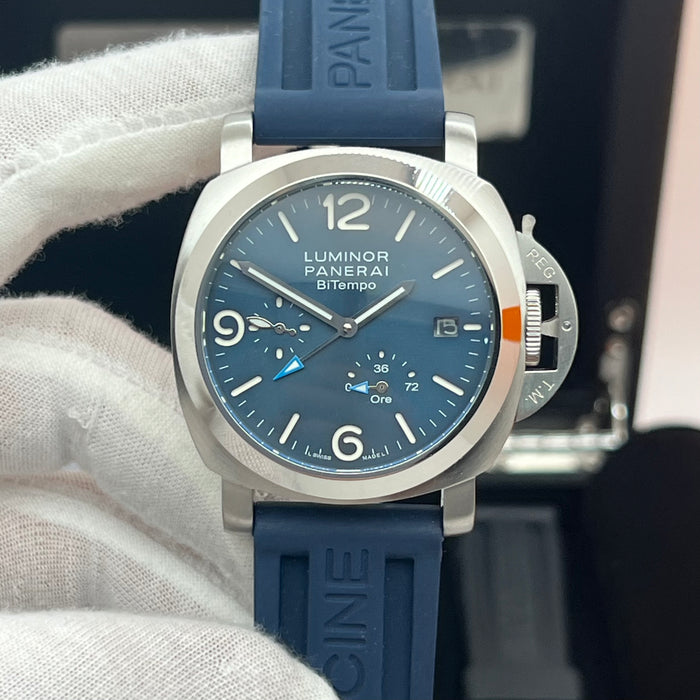 Panerai Luminor BiTempo PAM Blue Dial Automatic 44MM Watch