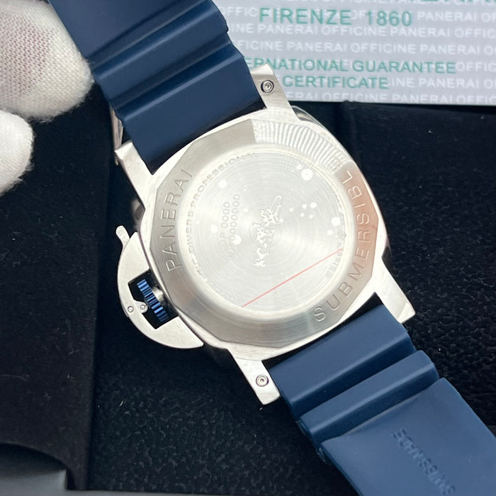 Panerai Submersible Blue Edition PAM Bezel Automatic Diver 44MM Watch