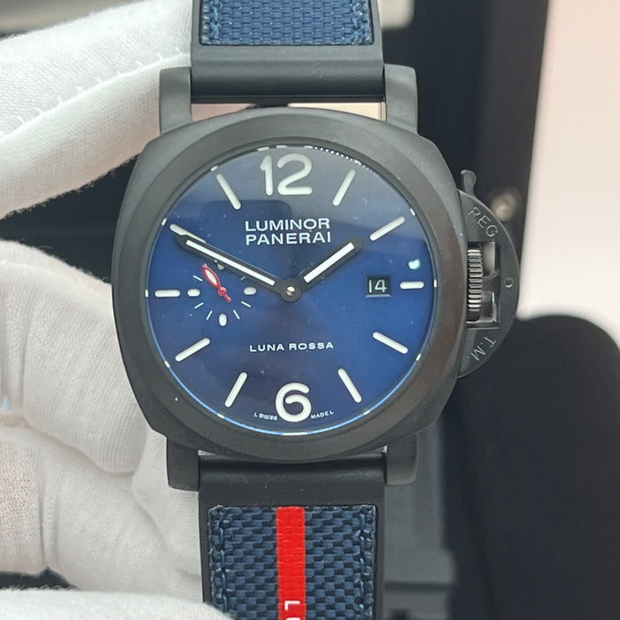 Panerai Luminor Luna Rossa Black Ceramic Blue Dial 44MM Watch