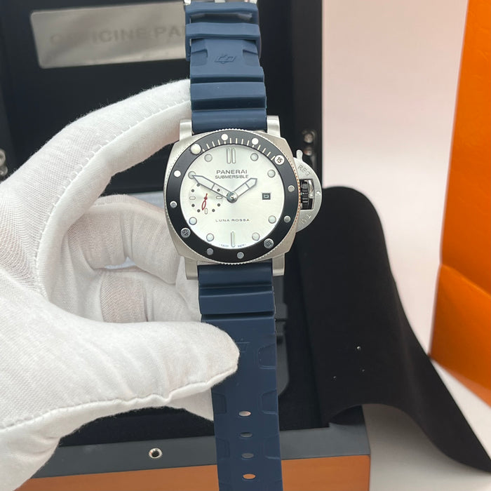 Panerai Submersible Luna Rossa White Dial Diver 44MM Watch