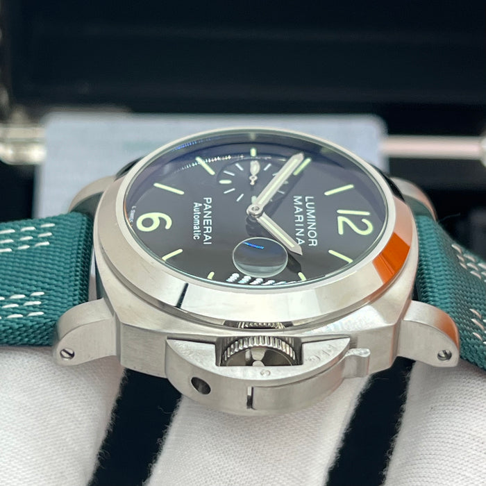 Panerai Luminor Marina PAM Style 44MM – Green Textile Strap Edition