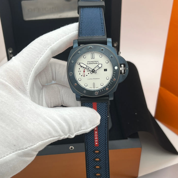 Panerai Submersible Luna Rossa White Dial Carbon Edition 44MM