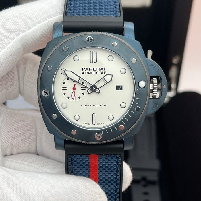 Panerai Submersible Luna Rossa White Dial Carbon Edition 44MM