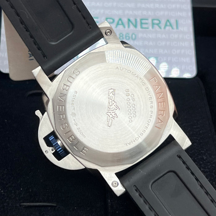Panerai Submersible Luna Rossa PAM Style 44MM – Brushed Steel Blue Dial