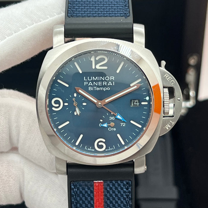 Panerai Luminor BiTempo Automatic 44MM – Blue Dial Power Reserve Edition