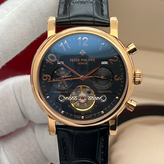 Patek Philippe Grand Complications Tourbillon Perpetual Calendar 42MM Rose Gold Black Dial