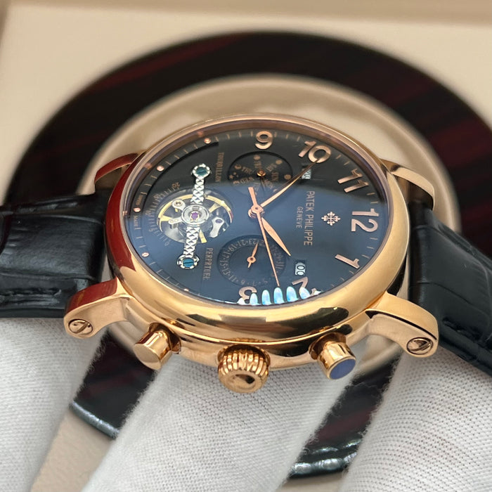 Patek Philippe Grand Complications Tourbillon Perpetual Calendar 42MM Rose Gold Black Dial