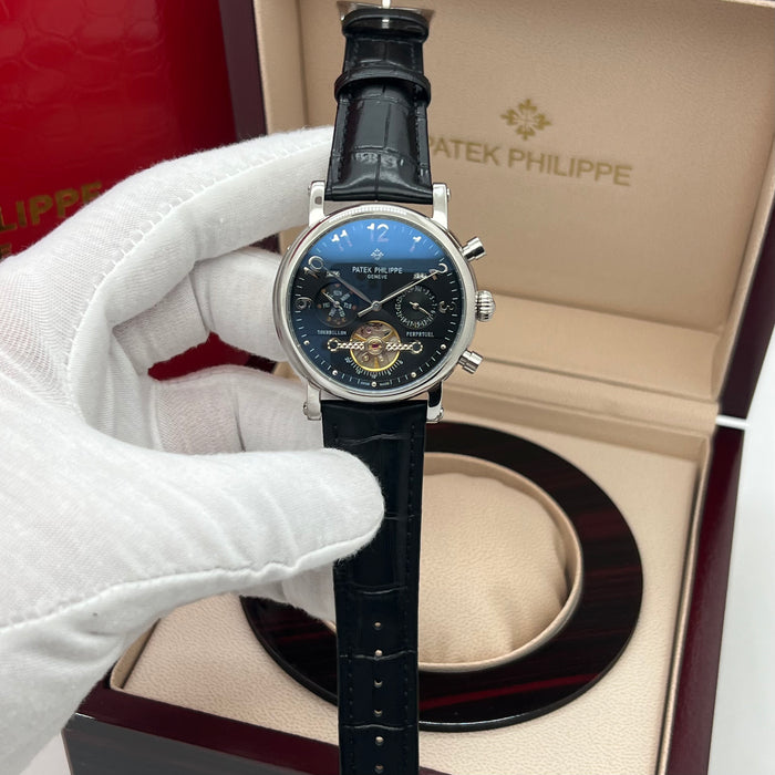 Patek Philippe Grand Complications Tourbillon Silver Edition 42MM Black Dial Watch
