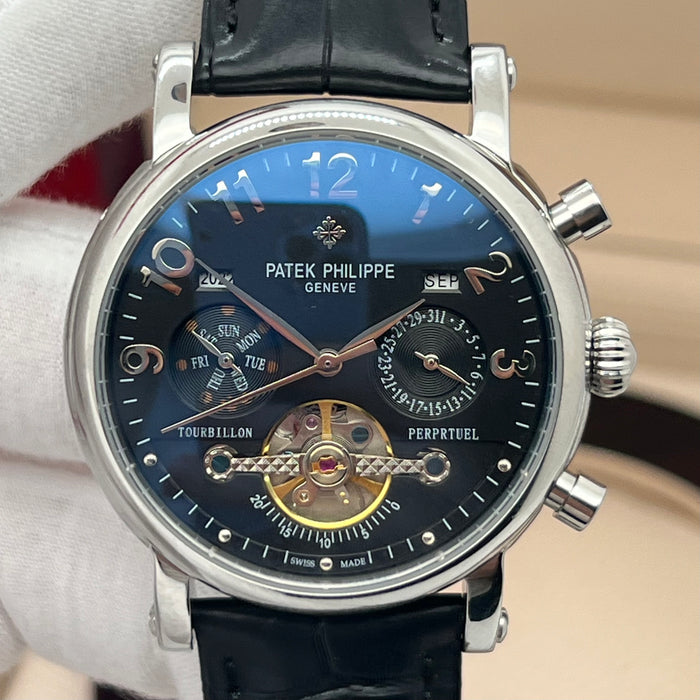 Patek Philippe Grand Complications Tourbillon Silver Edition 42MM Black Dial Watch