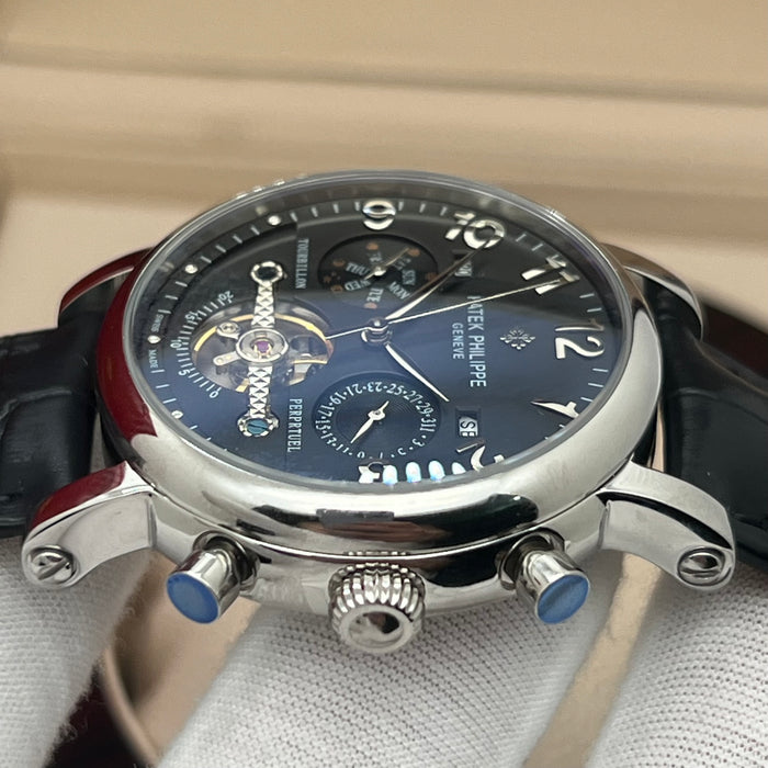 Patek Philippe Grand Complications Tourbillon Silver Edition 42MM Black Dial Watch