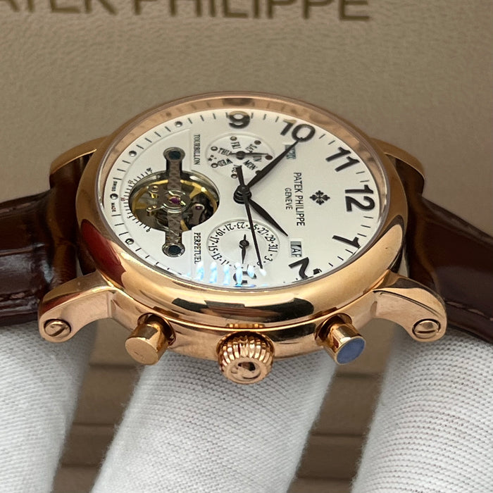Patek Philippe Grand Complications Tourbillon Rose Gold White Dial Watch