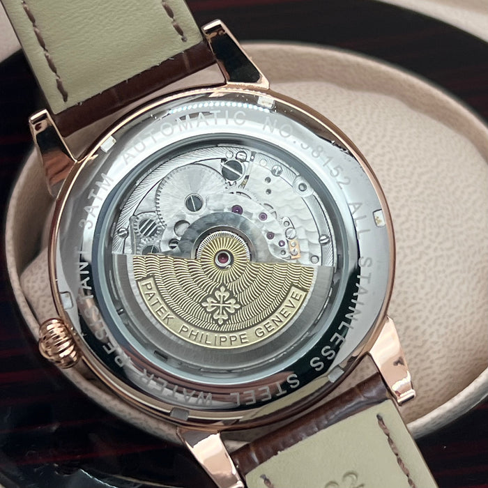 Patek Philippe Open Heart Automatic Rose Gold 42MM White Dial Watch