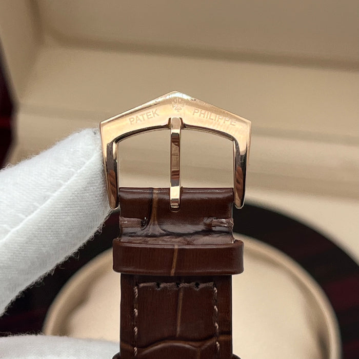 Patek Philippe Open Heart Automatic Rose Gold 42MM White Dial Watch