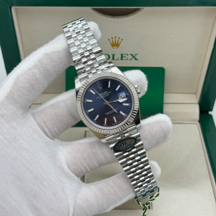Rolex datejust NEW Swiss Clone Blue Dial Stainless Steel 41MM