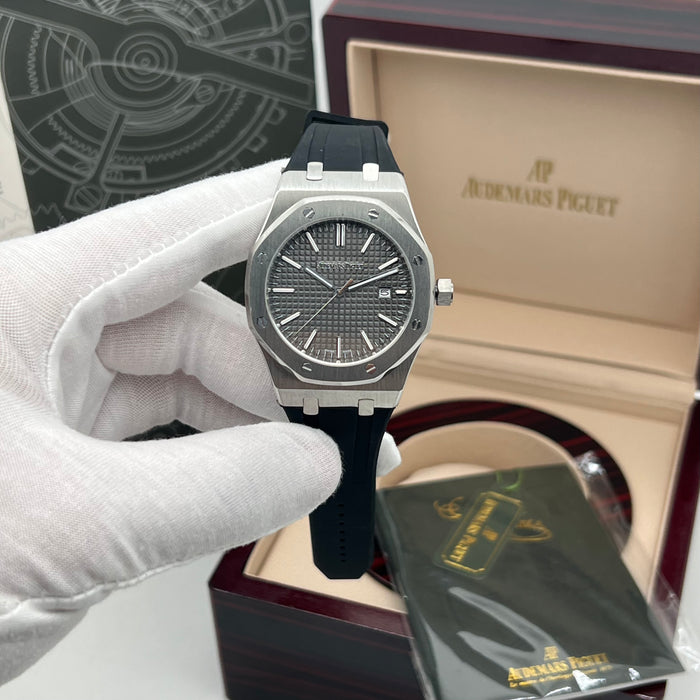 Audemars Piguet Royal Oak Selfwinding – Grey Tapisserie Dial on Black Rubber Strap