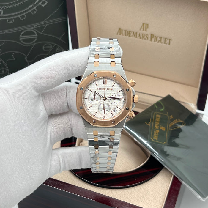 Audemars Piguet Royal Oak Chronograph – Silver & Pink Gold