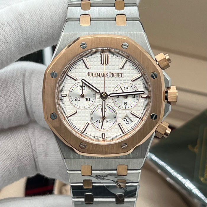 Audemars Piguet Royal Oak Chronograph – Silver & Pink Gold