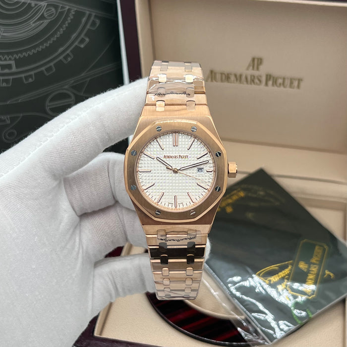 Audemars Piguet Royal Oak Selfwinding 41mm – Rose Gold & White Dial