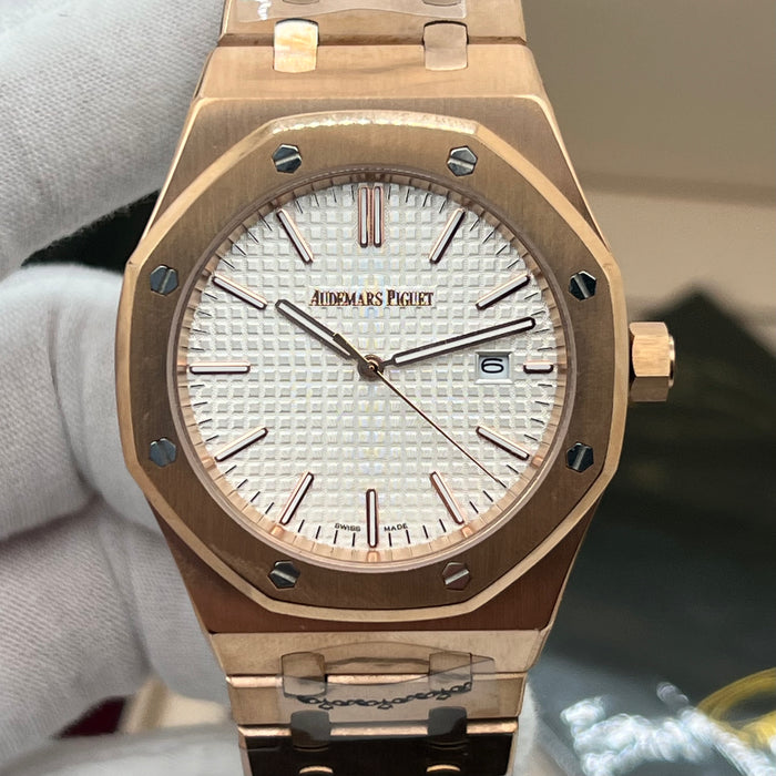 Audemars Piguet Royal Oak Selfwinding 41mm – Rose Gold & White Dial