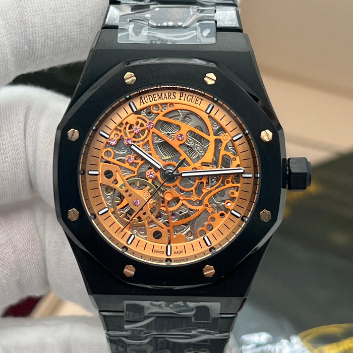 Audemars Piguet Royal Oak Openworked 41mm – Black DLC & Gold Skeleton