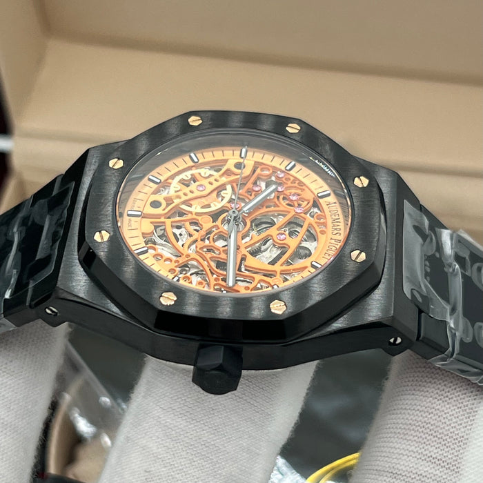 Audemars Piguet Royal Oak Openworked 41mm – Black DLC & Gold Skeleton