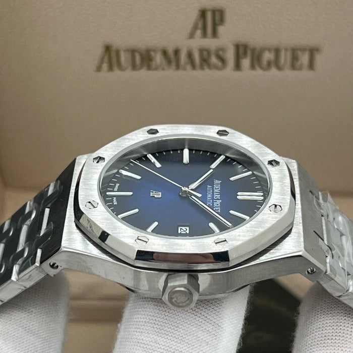 Royal Oak Automatic – Blue Sunburst Dial – Stainless Steel Bracelet