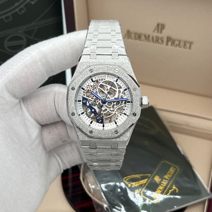 Audemars Piguet Royal Oak Double Balance Wheel Openworked – Frosted White Gold & Blue Accents