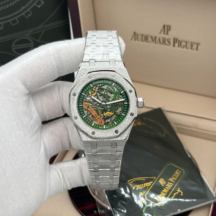 Audemars Piguet Royal Oak Double Balance Wheel Openworked – Frosted White Gold & Green Movement