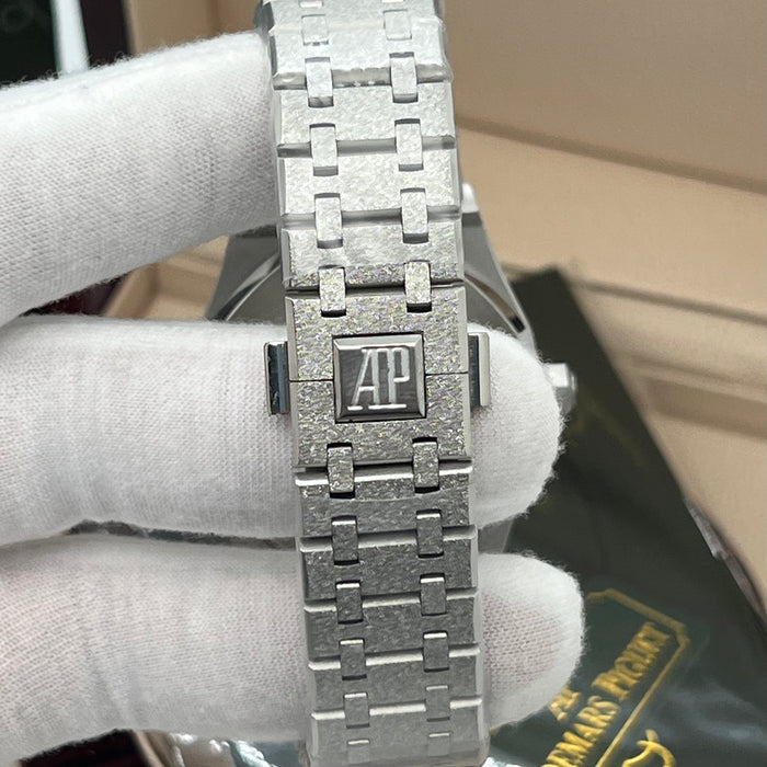 Audemars Piguet Royal Oak Double Balance Wheel Openworked – Frosted White Gold & Green Movement