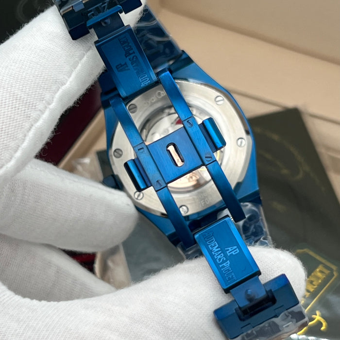 Audemars Piguet Royal Oak Perpetual Calendar – Blue Ceramic & Silver Tapisserie Dial