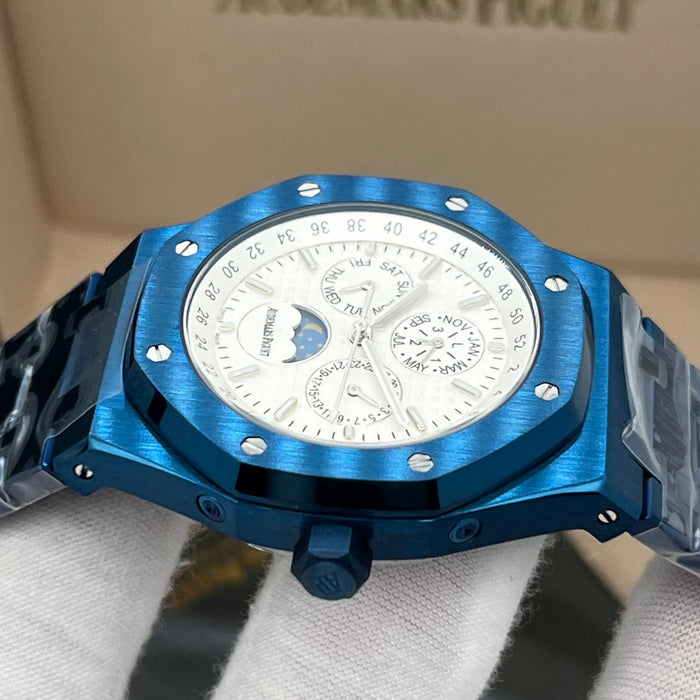 Audemars Piguet Royal Oak Perpetual Calendar – Blue Ceramic & White Tapisserie Dial