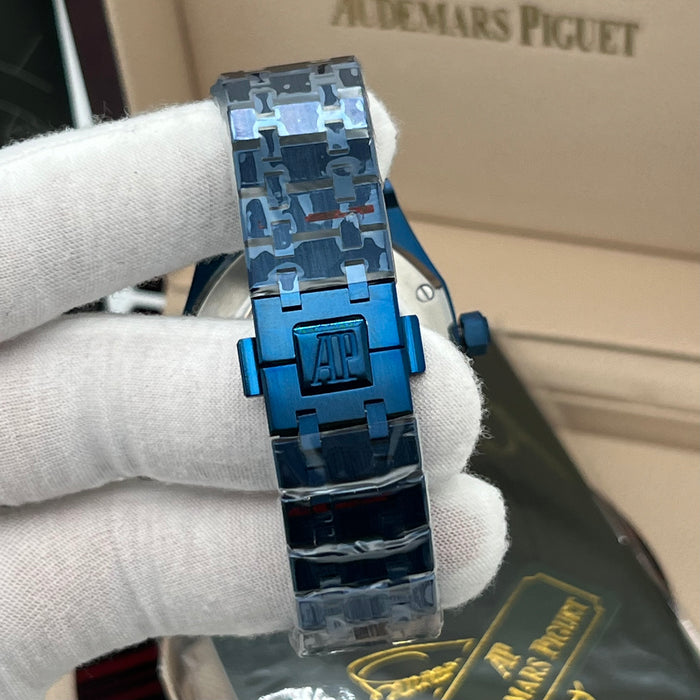 Audemars Piguet Royal Oak Perpetual Calendar – Blue Ceramic & White Tapisserie Dial