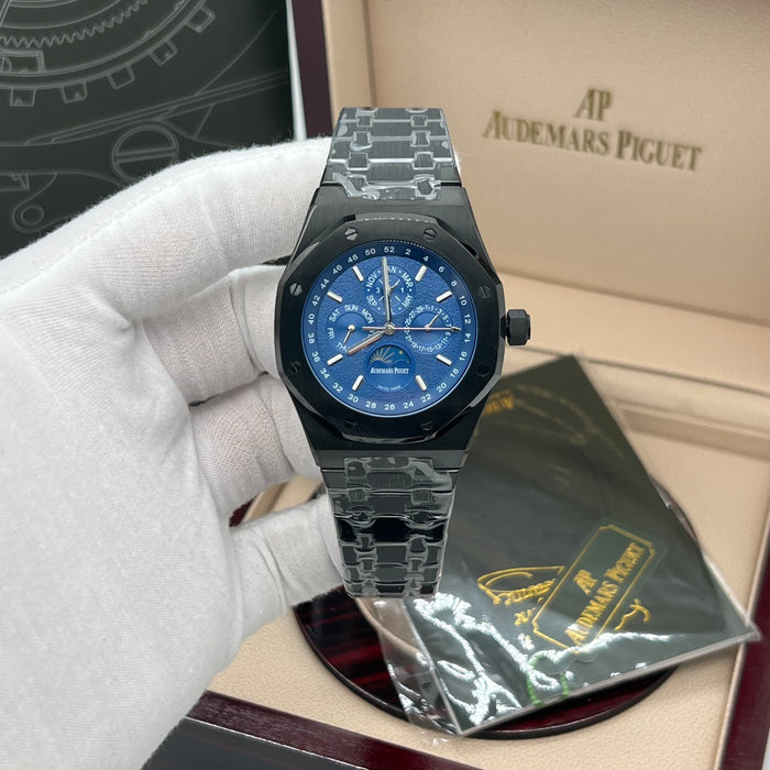 Audemars Piguet Royal Oak Perpetual Calendar – Black Ceramic with Blue Grained Dial