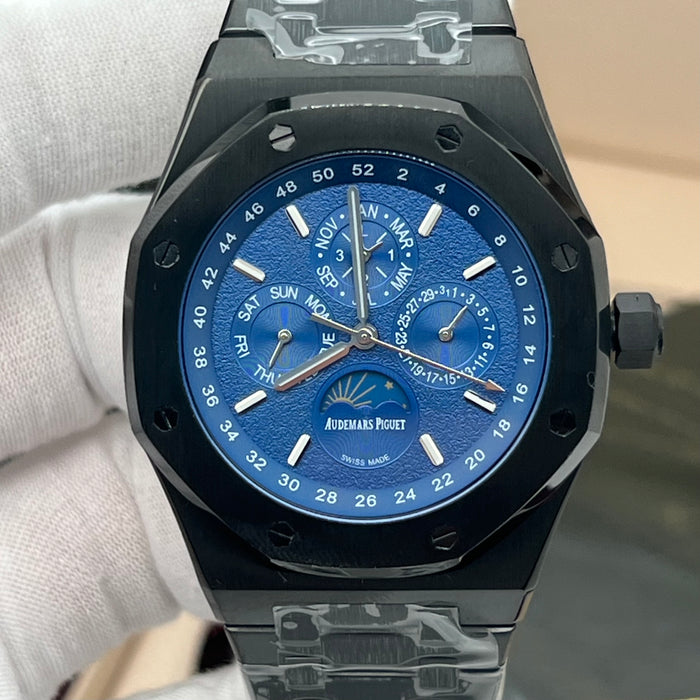 Audemars Piguet Royal Oak Perpetual Calendar – Black Ceramic with Blue Grained Dial