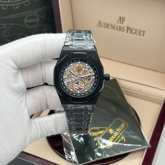 Audemars Piguet Royal Oak Perpetual Calendar Openworked – Black Ceramic & Rose Gold Accents
