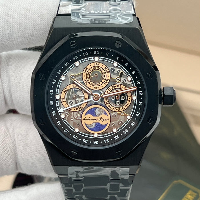 Audemars Piguet Royal Oak Perpetual Calendar Openworked – Black Ceramic & Rose Gold Accents