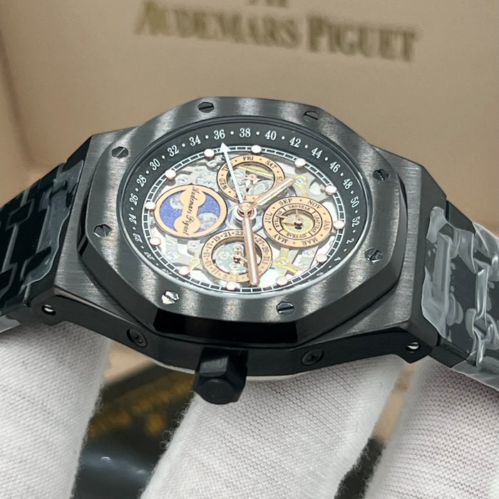 Audemars Piguet Royal Oak Perpetual Calendar Openworked – Black Ceramic & Rose Gold Accents
