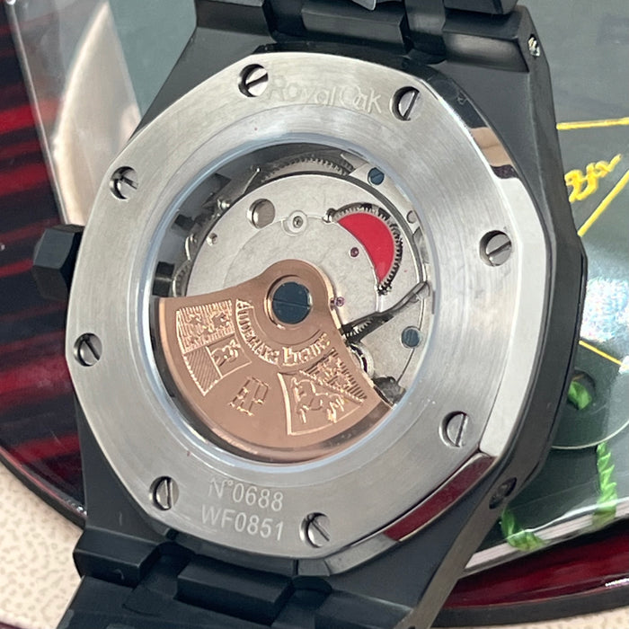 Audemars Piguet Royal Oak Perpetual Calendar Openworked – Black Ceramic & Rose Gold Accents