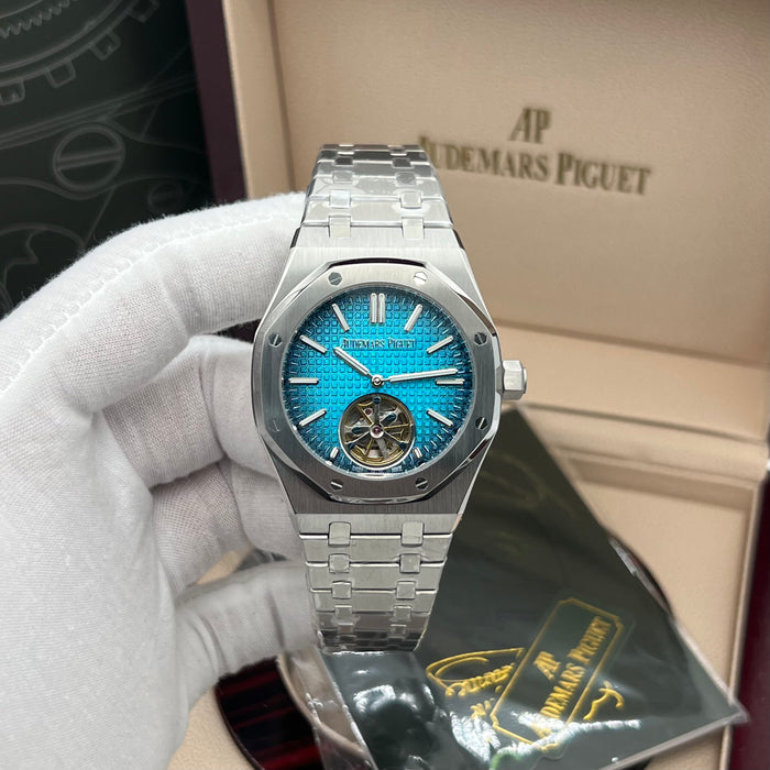 Audemars Piguet Royal Oak Selfwinding Flying Tourbillon – Titanium & Turquoise Tapisserie Dial
