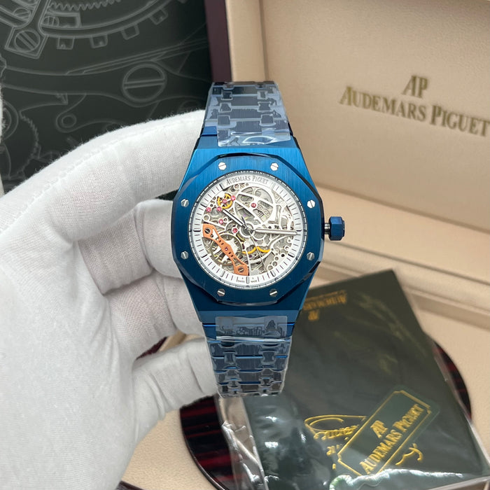 Audemars Piguet Royal Oak Double Balance Wheel Openworked – Blue Ceramic with Silver-Toned Dial