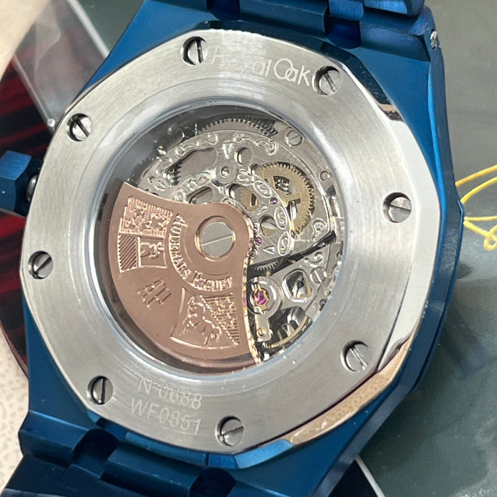 Audemars Piguet Royal Oak Double Balance Wheel Openworked – Blue Ceramic with Silver-Toned Dial
