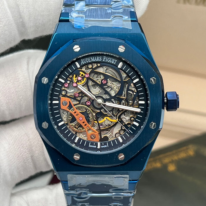 Audemars Piguet Royal Oak Double Balance Wheel Openworked – Blue Ceramic with Slate Grey Movement