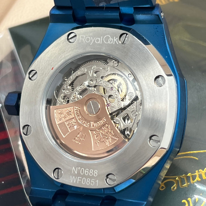 Audemars Piguet Royal Oak Double Balance Wheel Openworked – Blue Ceramic with Slate Grey Movement